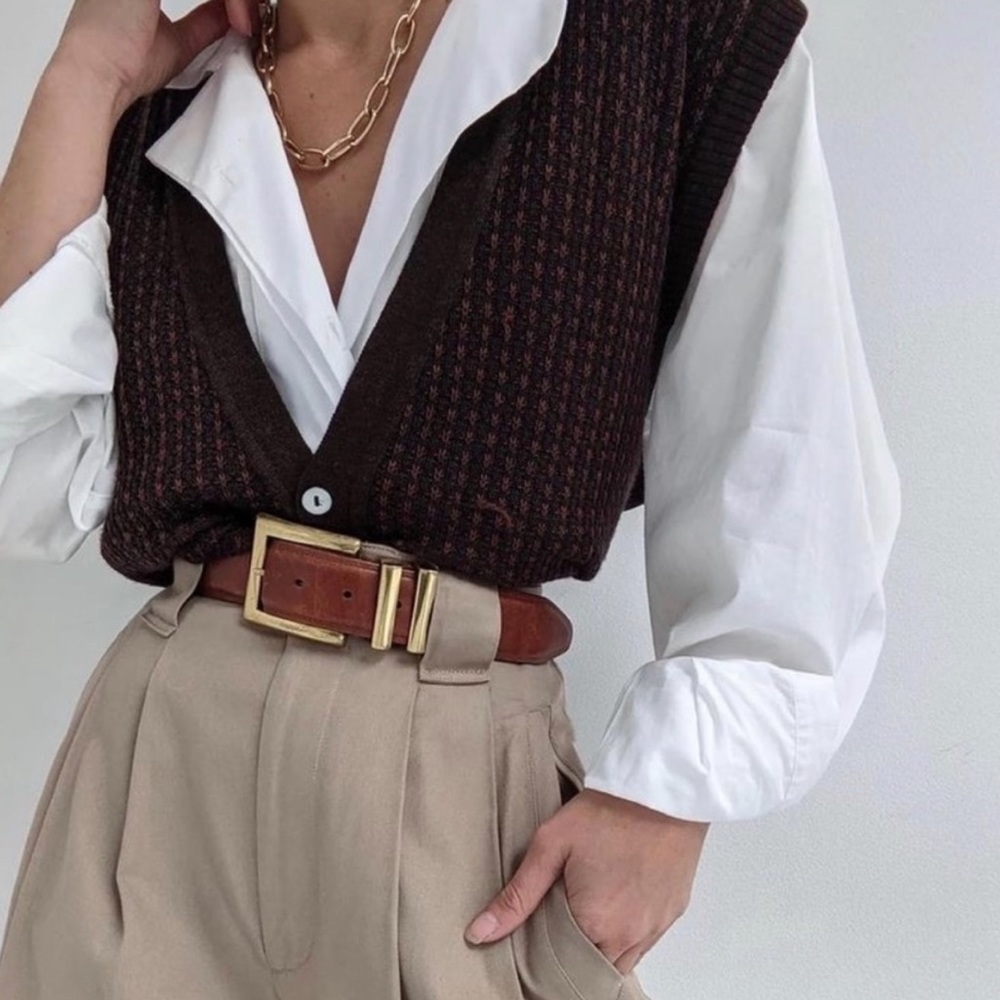Vintage Woven Wool Fall Vest✨